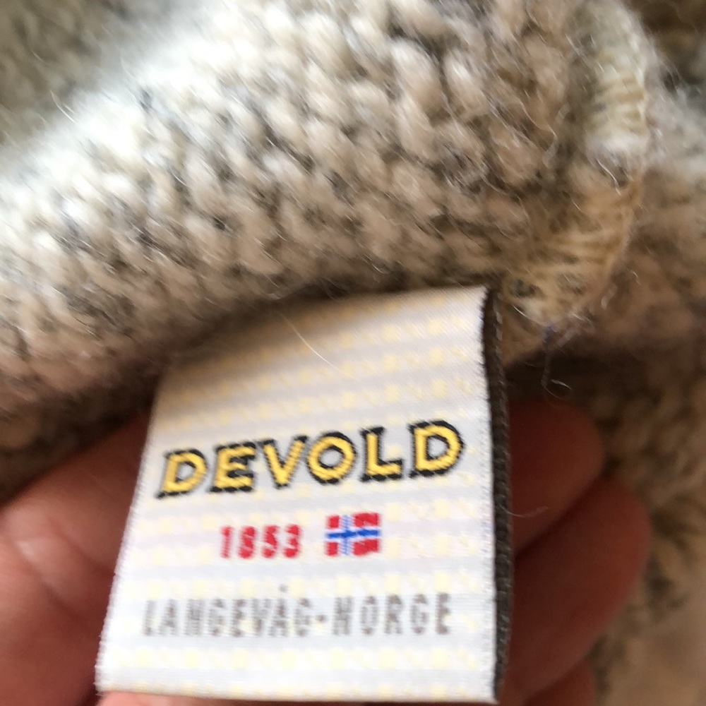 Mens Devold wool sweater zip neck pullover - Picture 6 of 8